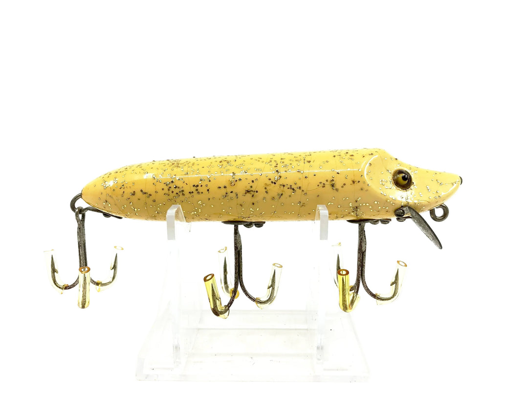 Heddon Vamp 7500, #08 White/Gold Specks Color - L-Rig