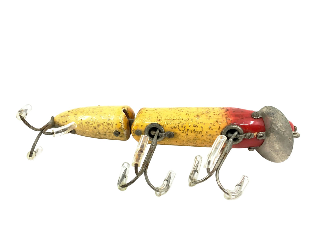 Heddon Jointed Vamp 7300 8RH White/Gold Specks/Red Head Color
