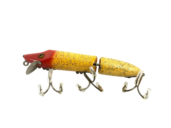 Heddon Jointed Vamp 7300 8RH White/Gold Specks/Red Head Color