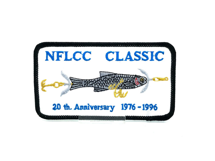 NFLCC Classic 20th Anniversary Shakespeare Evolution Minnow 1976-1996 Patch