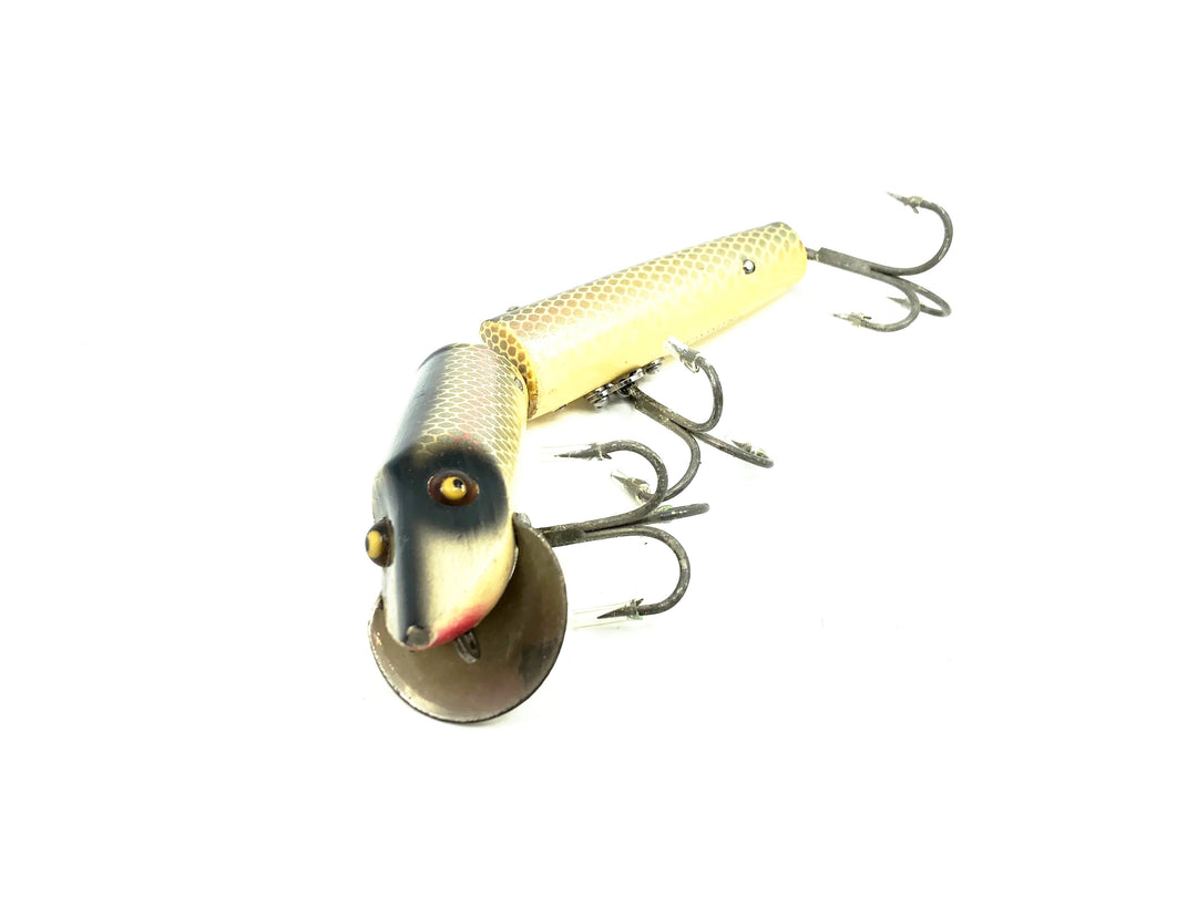 Heddon Giant Jointed Vamp 7350, 9P Shiner Scale Color - Very Good Condition!