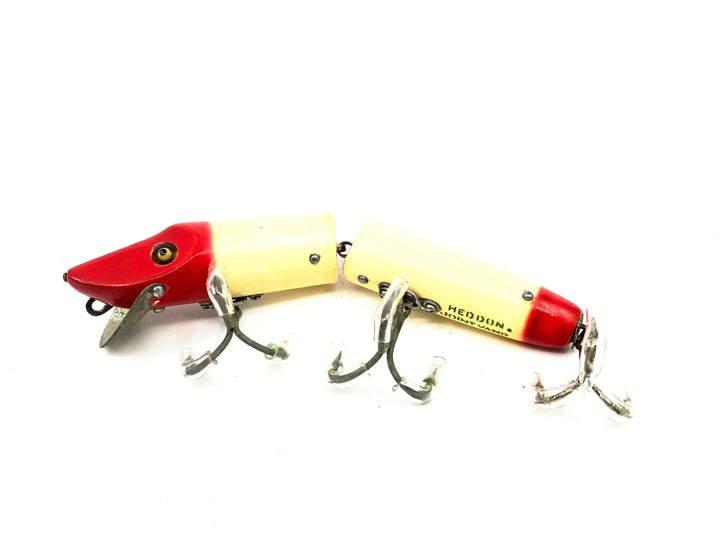 Heddon Giant Jointed Vamp 7350, RET White/Red Eye & Tail Color - Very Good Condition!