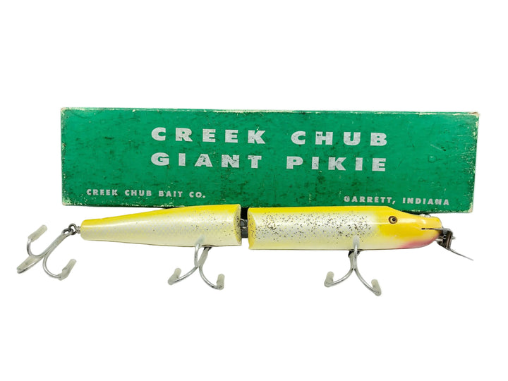 Creek Chub Wooden Giant Jointed Pikie 800, Special Order #37 Yellow Flash Color w/Box - Great Condition!