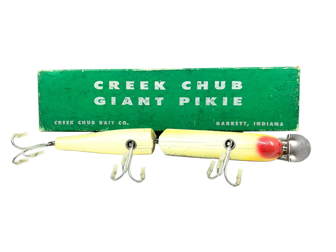 Creek Chub Wooden Giant Jointed Pikie 800, Special Order #37 Yellow Flash Color w/Box - Great Condition!