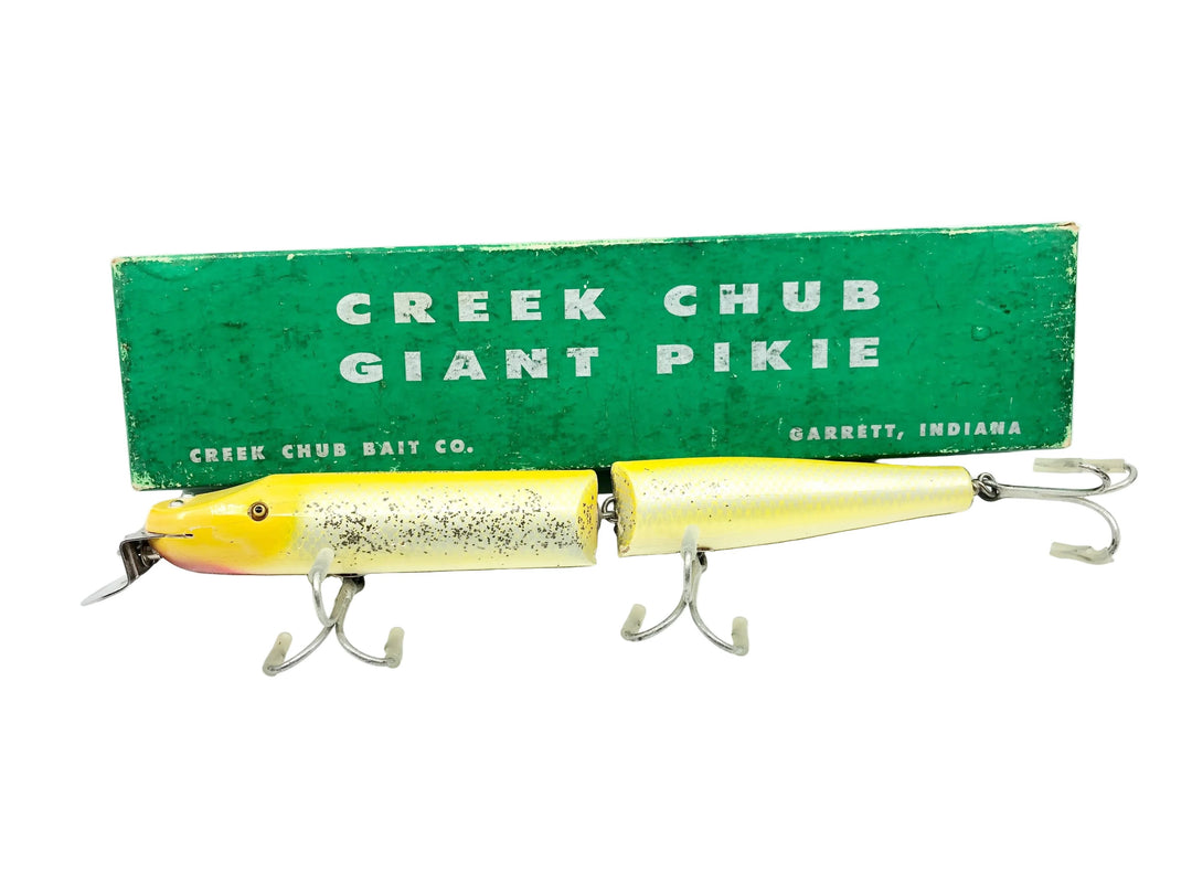 Creek Chub Wooden Giant Jointed Pikie 800, Special Order #37 Yellow Flash Color w/Box - Great Condition!