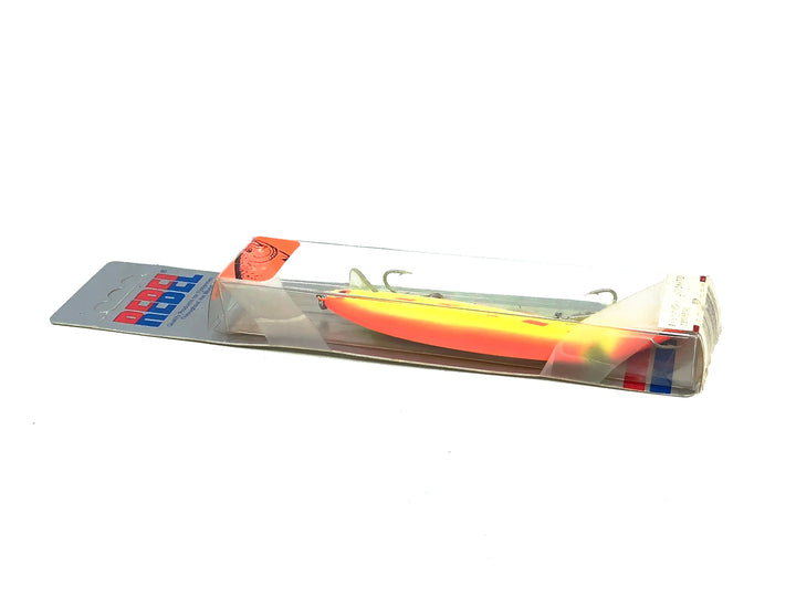 Rebel Jointed J30 Minnow, Salmon Series Orange/Chartreuse Color on Card