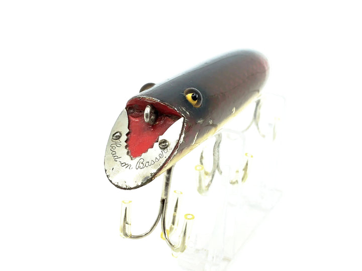 Heddon "Head-On" Basser 8500, 9H Red Scale Color, L-Rig Hardware