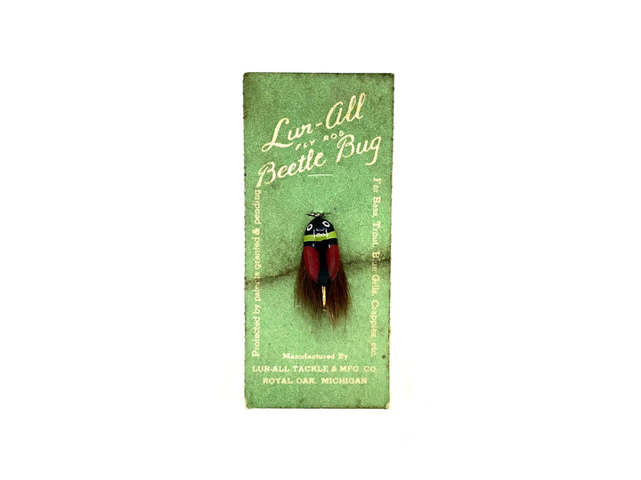 Lur-All Beetle Bug Fly Rod Lure on Card