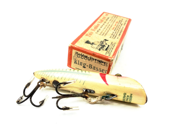 Heddon King Basser 8550, 9PLXR - Pearl X-Ray Shore Minnow Color w/Box