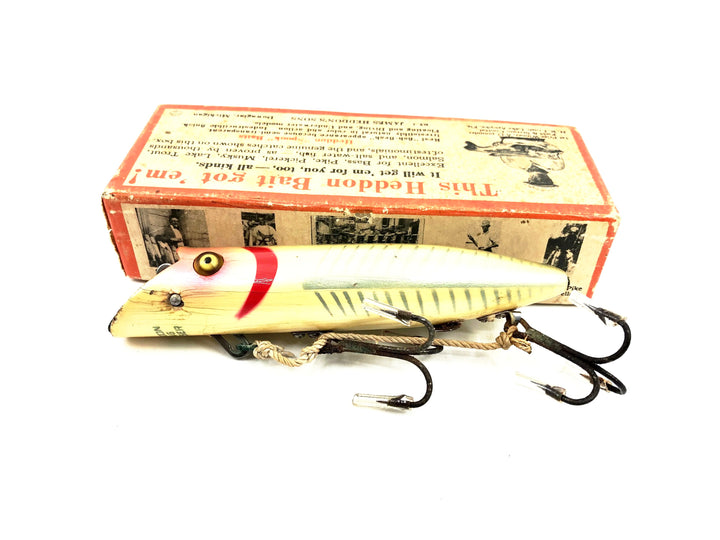 Heddon King Basser 8550, 9PLXR - Pearl X-Ray Shore Minnow Color w/Box