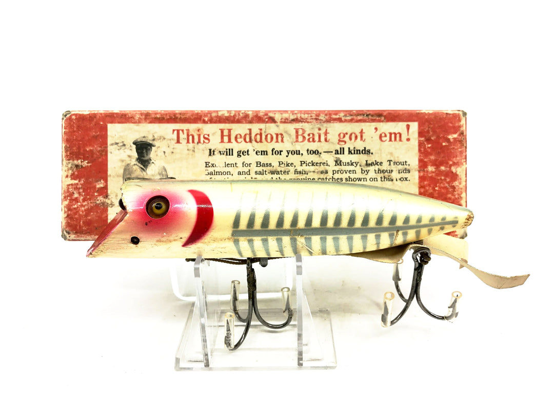 Heddon King Basser 8560, 9PLXR - Pearl X-Ray Shore Minnow Color w/Box