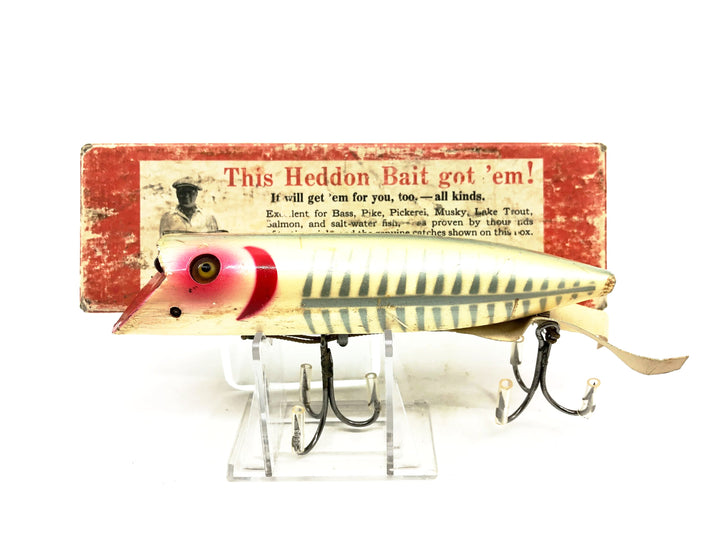 Heddon King Basser 8560, 9PLXR - Pearl X-Ray Shore Minnow Color w/Box