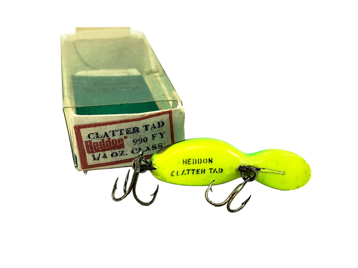 Heddon Tiny Clatter Tad 990, FY Chartreuse Mullet Color w/Box