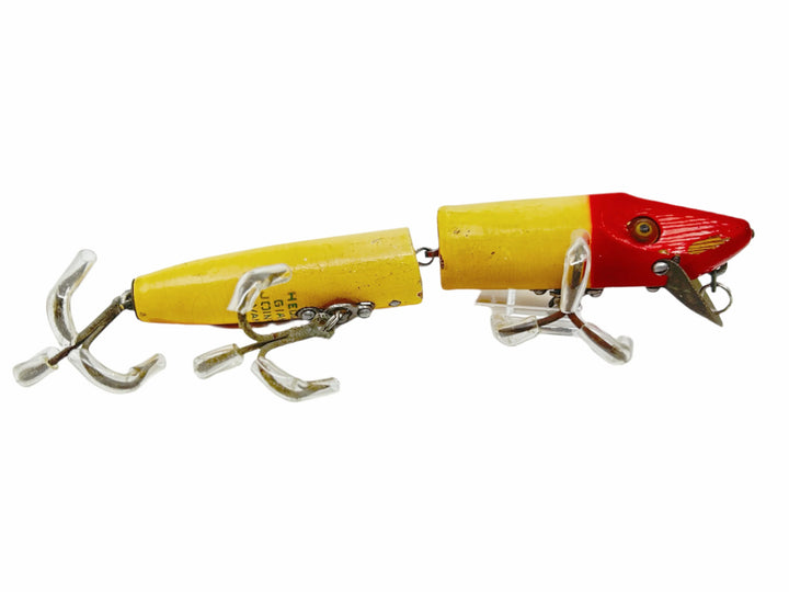 Heddon Giant Jointed Vamp 7302 RH Red Head White Color