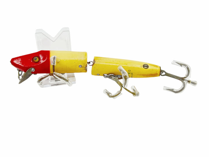 Heddon Giant Jointed Vamp 7302 RH Red Head White Color
