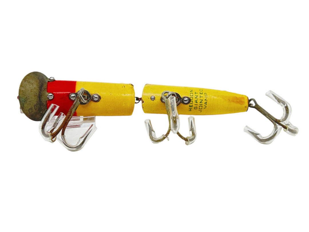 Heddon Giant Jointed Vamp 7302 RH Red Head White Color