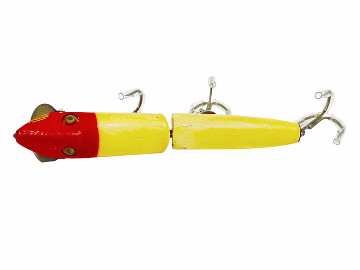 Heddon Giant Jointed Vamp 7302 RH Red Head White Color