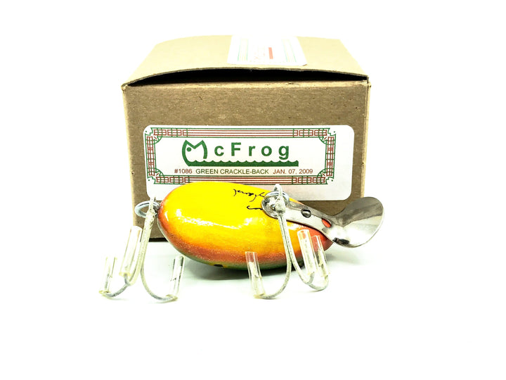 Mcdonald Mcfrog #1066, Signed 2009, Green Crackle Back Color w/Box