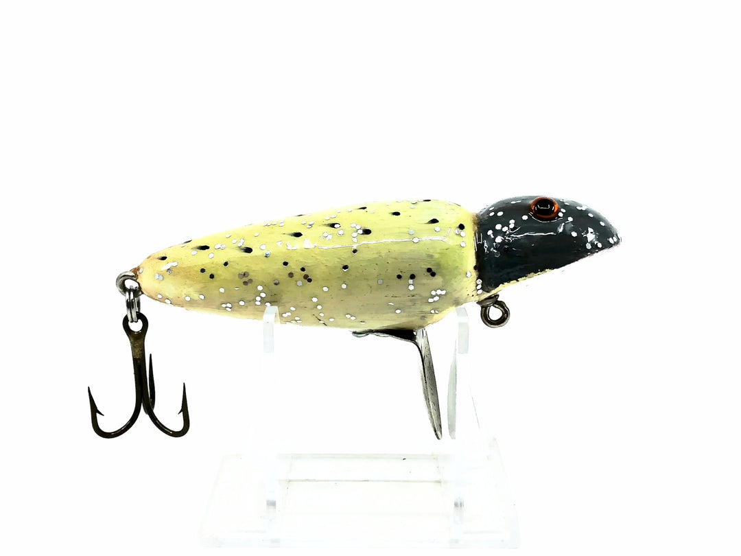 Folk Art Contemporary Jigger Lure, Grey Head/Flitter Color