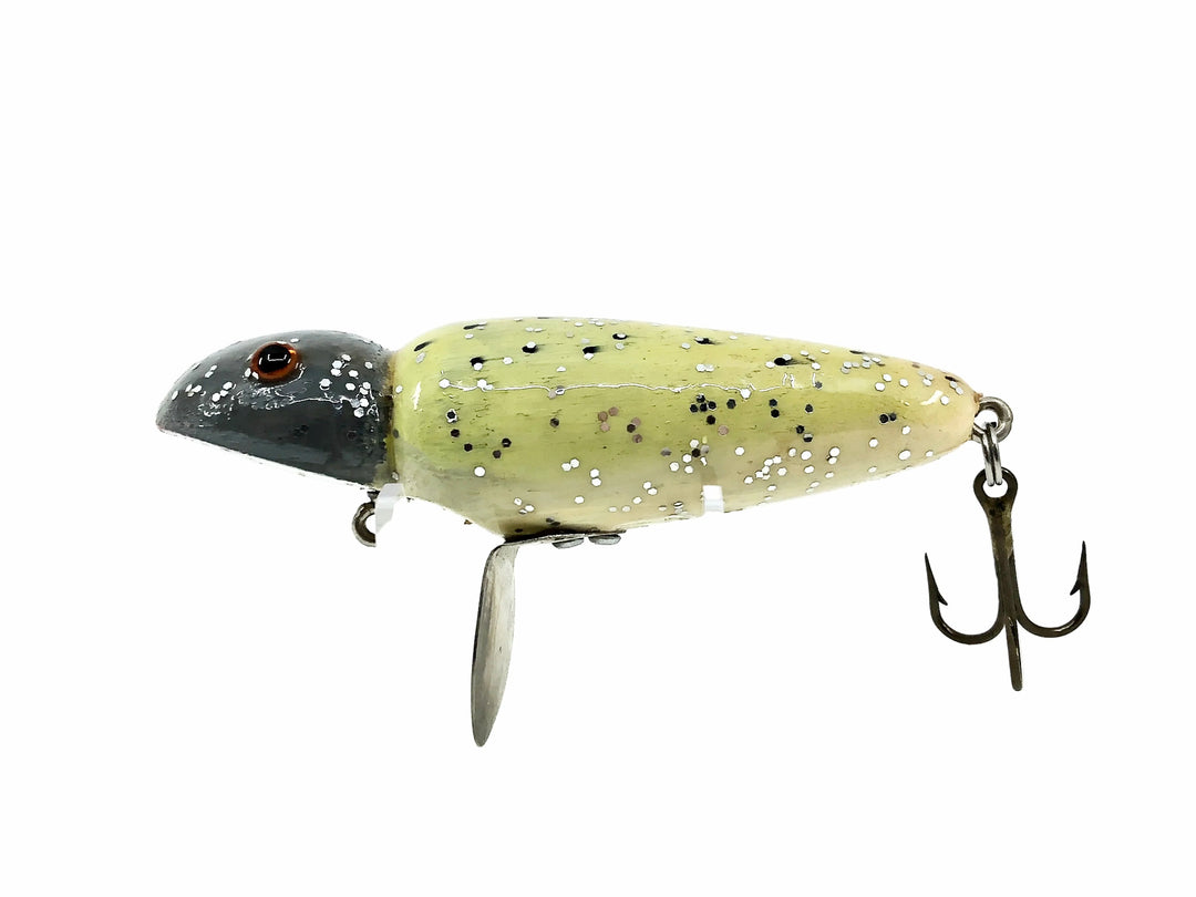 Folk Art Contemporary Jigger Lure, Grey Head/Flitter Color