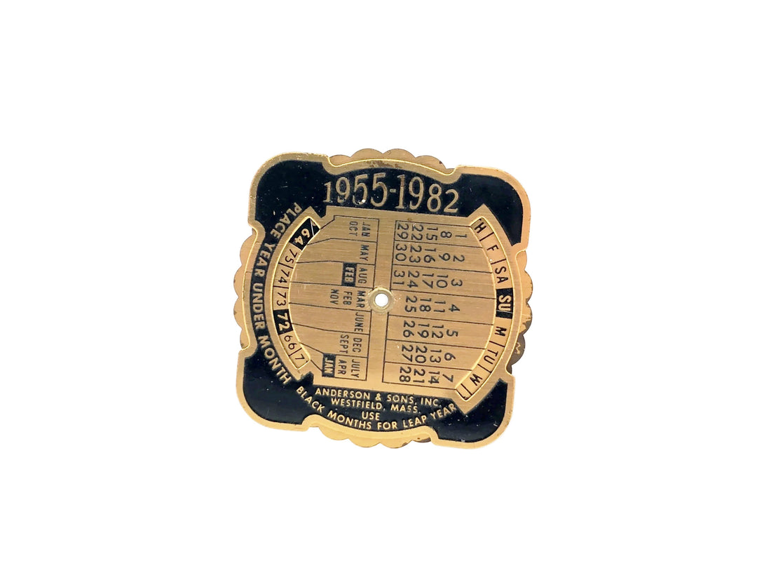 1955 Bullard 75th Anniversary Perpetual Calendar Token Coin Anderson & Sons