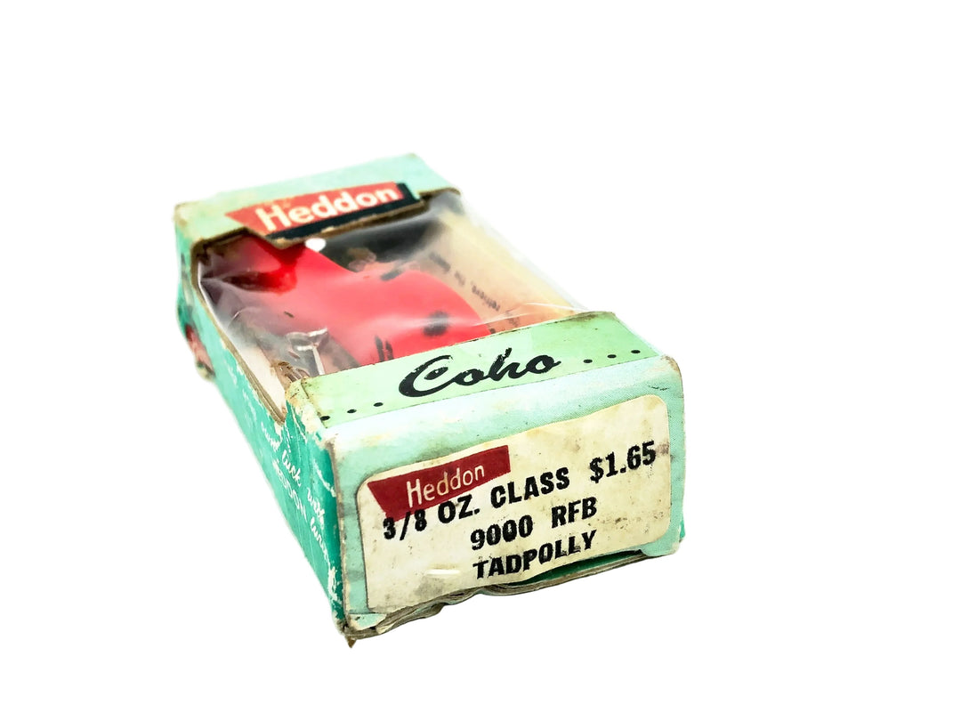Heddon Tadpolly, RFB Red Fluorescent/Black Spots Color w/Box