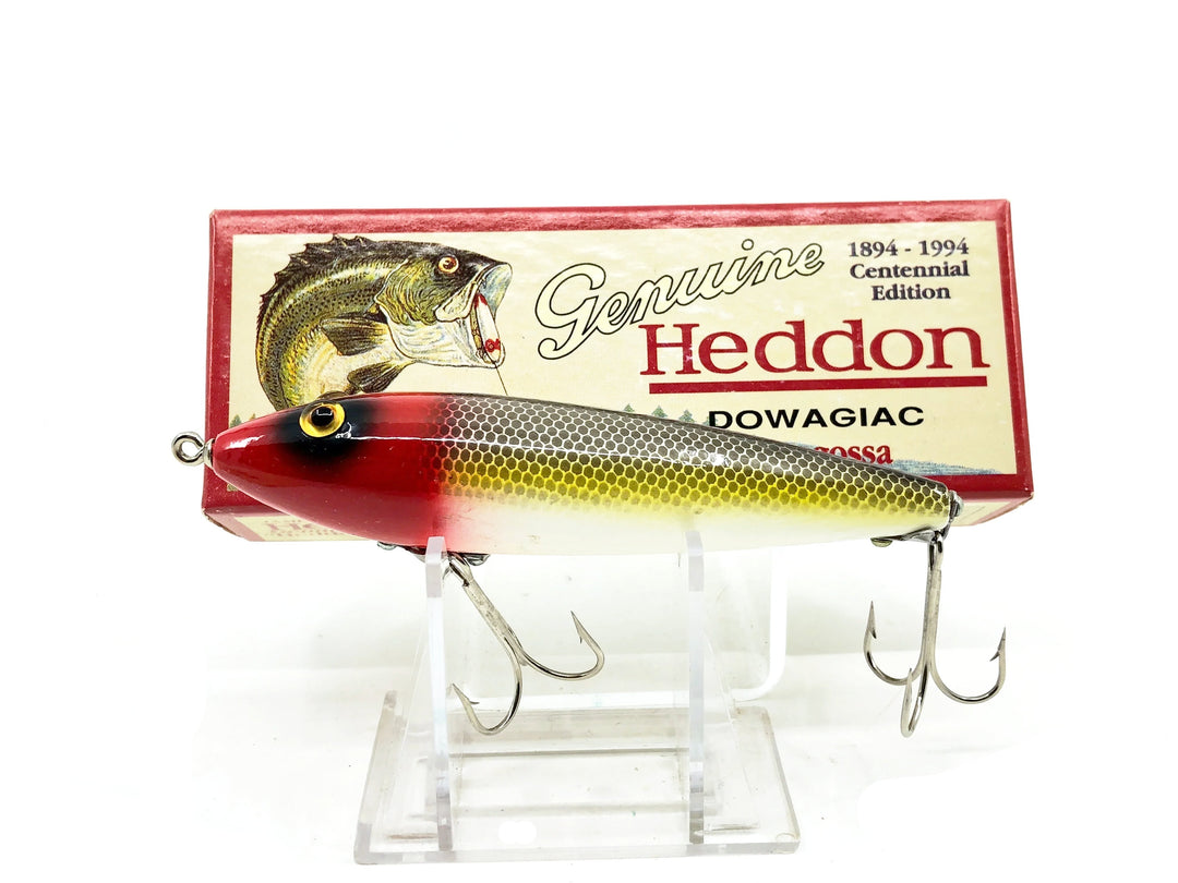Heddon Centennial Edition Wood Zaragossa New in Box NO. X6500W-JRH - Frog Scale/Red Head Color - Numbered
