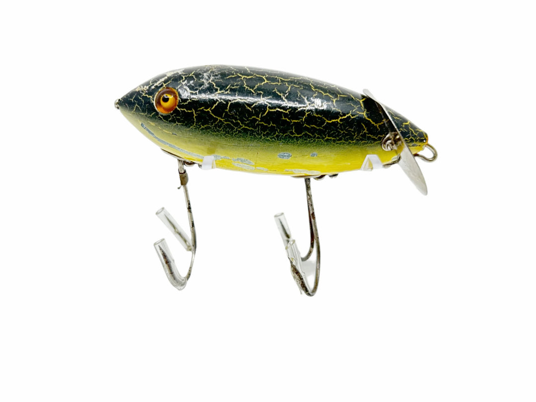 Heddon 1900 Baby Crab Wiggler in Fancy Green Back White Belly Color