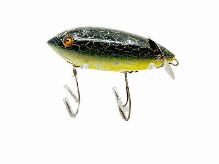 Heddon 1900 Baby Crab Wiggler in Fancy Green Back White Belly Color