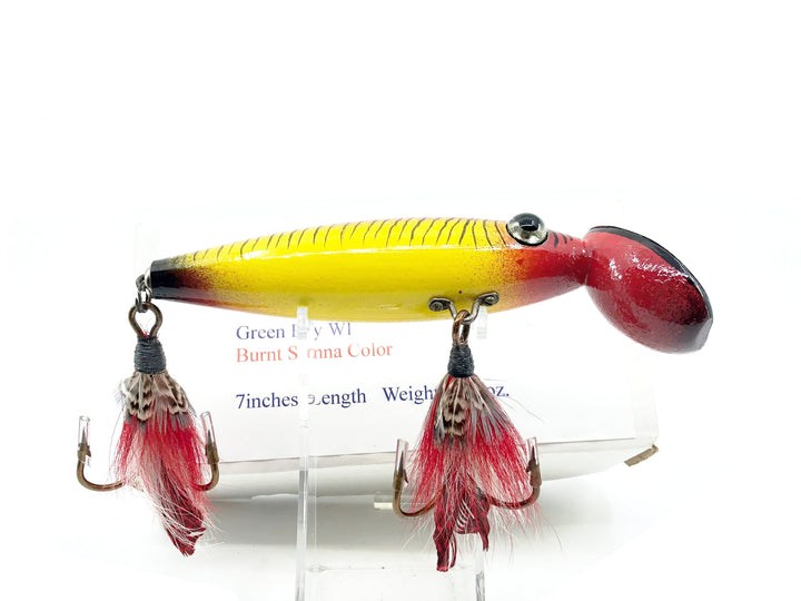 David Charles Custom Muskie Surface Lure, Burnt Sienna Color w/Box