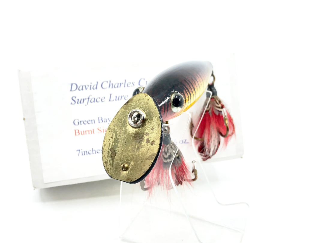 David Charles Custom Muskie Surface Lure, Burnt Sienna Color w/Box