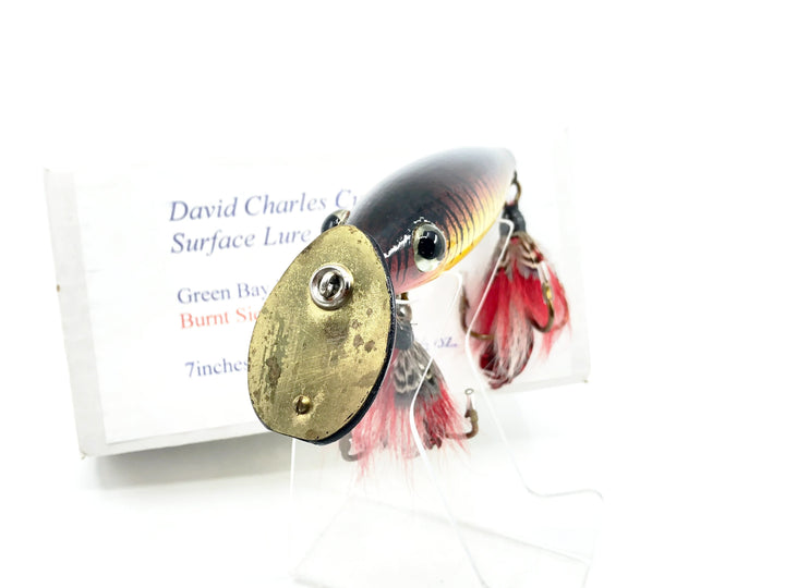 David Charles Custom Muskie Surface Lure, Burnt Sienna Color w/Box