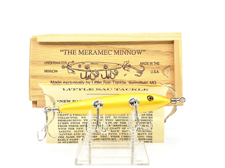 Little Sac Bait Company Meramec Minnow Gold Color, Signed Wooden Box 74/200 2002