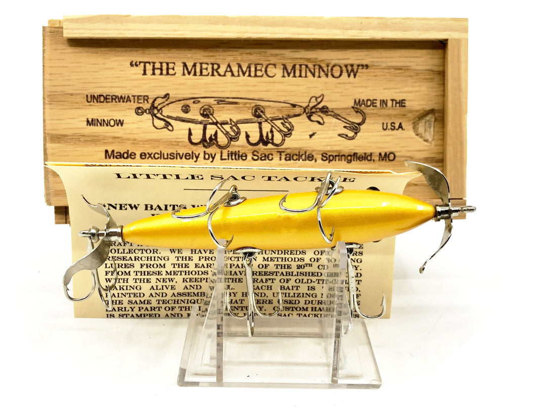 Little Sac Bait Company Meramec Minnow Gold Color, Signed Wooden Box 74/200 2002