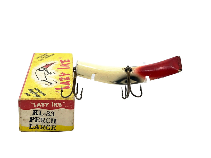 Kautzky Wooden Lazy Ike #3, Red Head/White Color w/Box