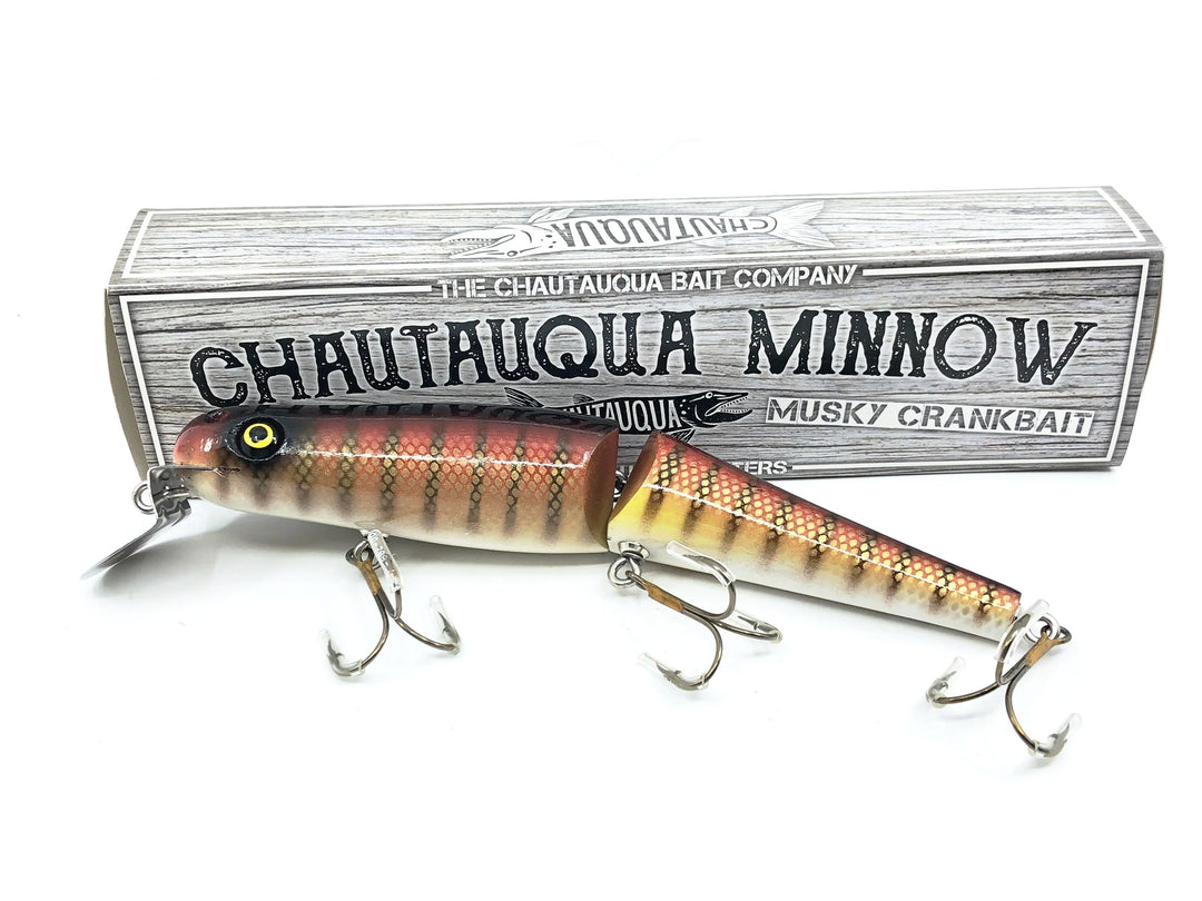 Jointed Chautauqua 8" Shallow Diver, Classic Red Perch Color w/Box