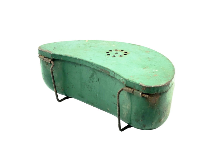 Vintage Metal Old Pal Belt Bait Box