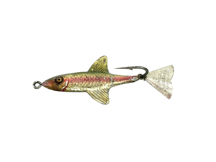 Arbogast Tin Liz Glass Eye, Green/Red Color