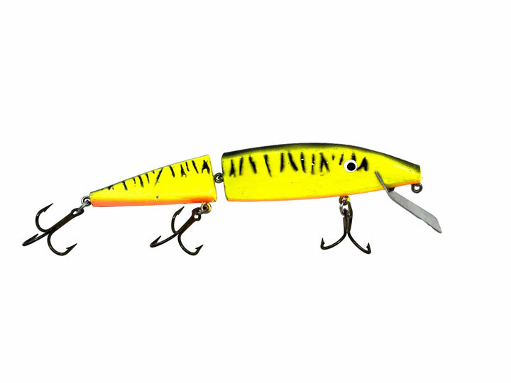 Hi-Fin Jointed Musky Crankbait, Chartreuse/Orange/Black Color