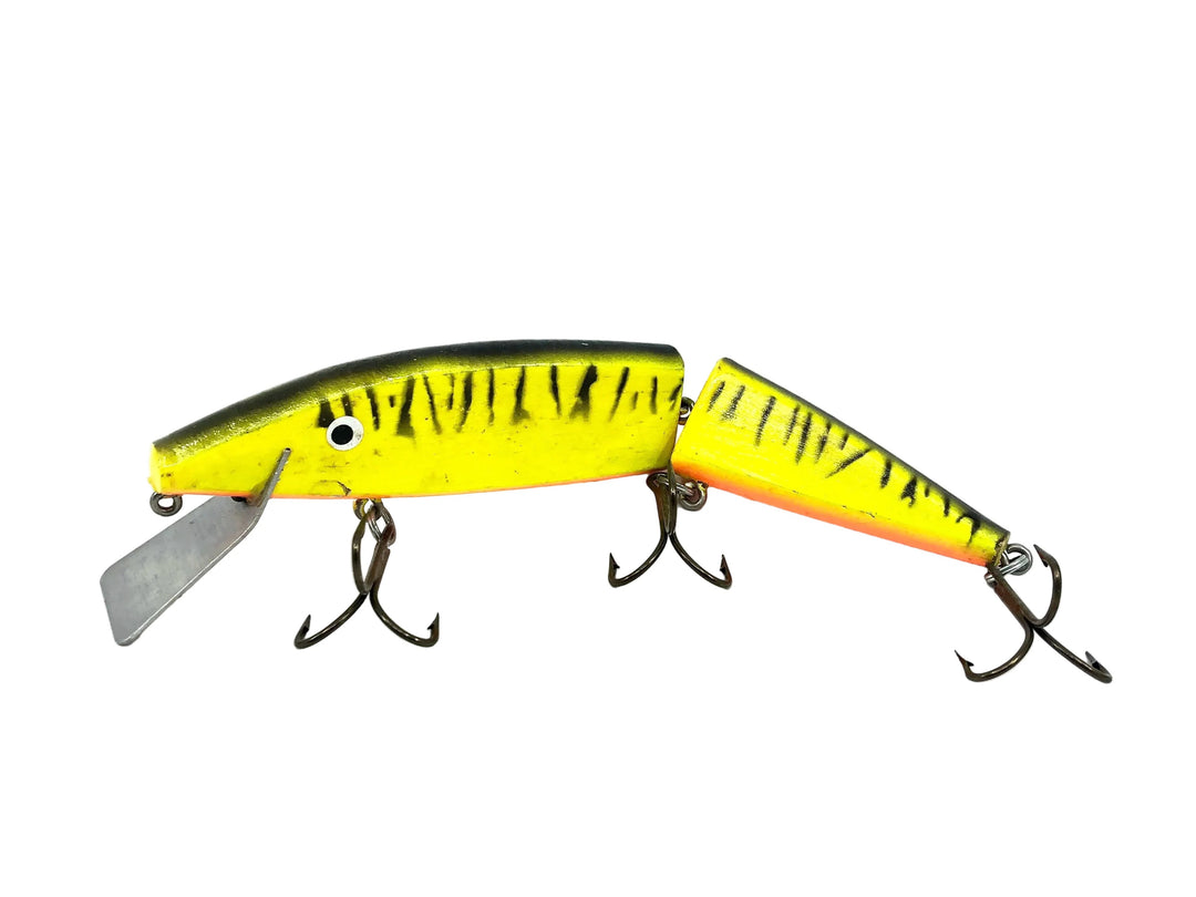 Hi-Fin Jointed Musky Crankbait, Chartreuse/Orange/Black Color