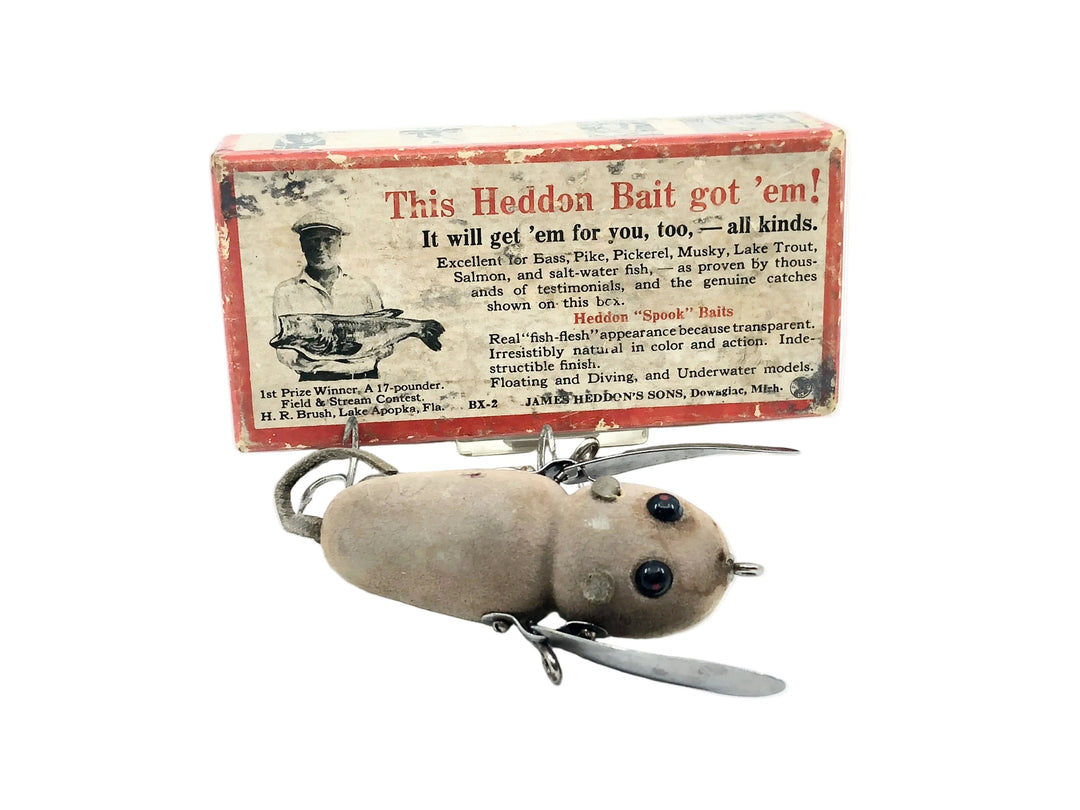 Heddon Crazy Crawler 2100, GM Grey Mouse Color w/Brush Box