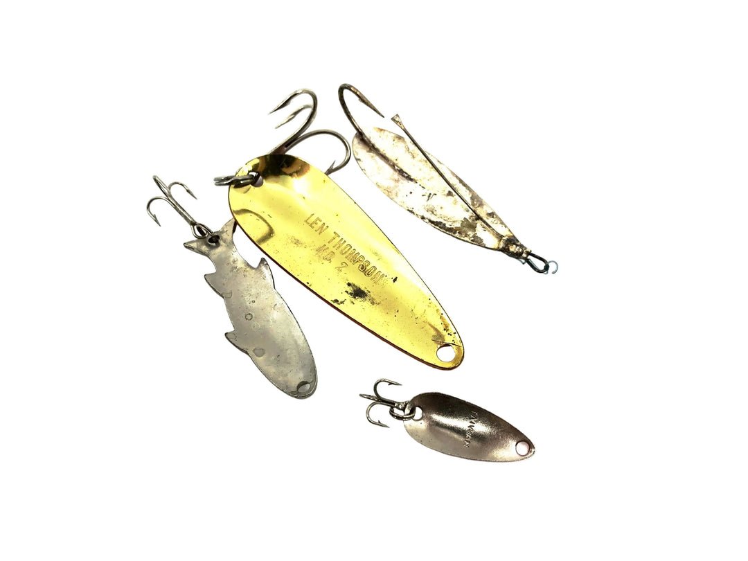 Vintage Spoon 4 Pack, Atlantic Lures, Len Thompson, Johnson Silver Minnow