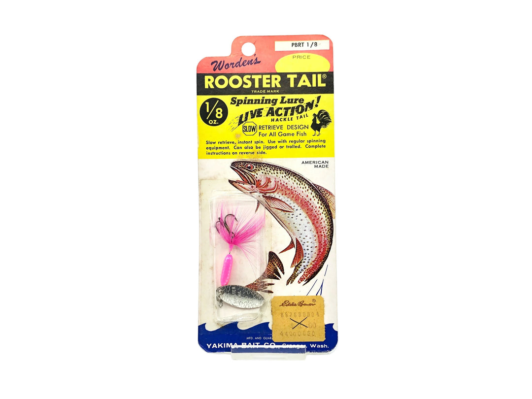 Worden's Rooster Tail 1/8oz, PBRT Pink Rainbow Trout Color