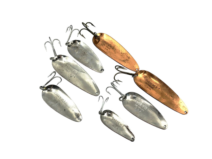 Vintage Eppinger Dardevle Spoon 7 Pack