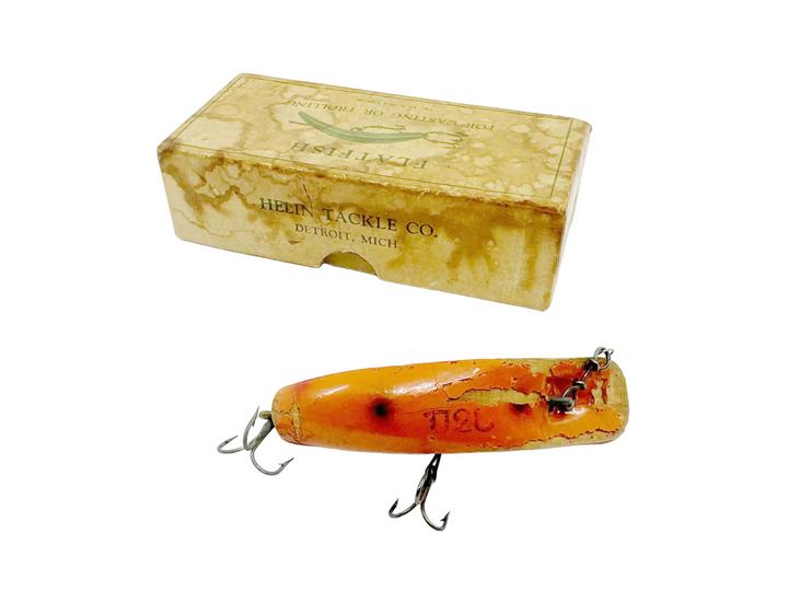 Vintage Helin Flatfish U20, OG Orange Top with Box