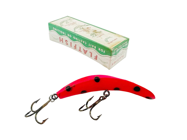 Helin Flatfish M2, RFB Red Fluorescent Black Spots Color w/Box
