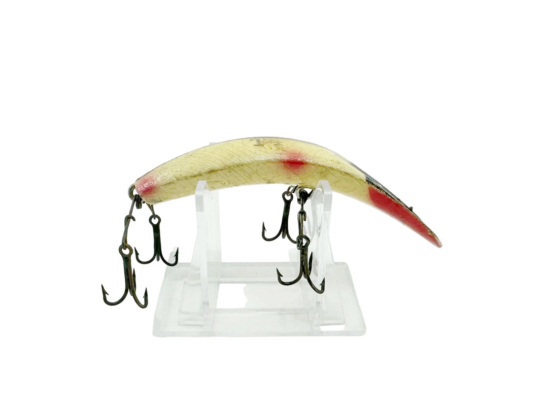 Vintage Helin Flatfish T4, WB White/Red Tip/Black Stripe Color