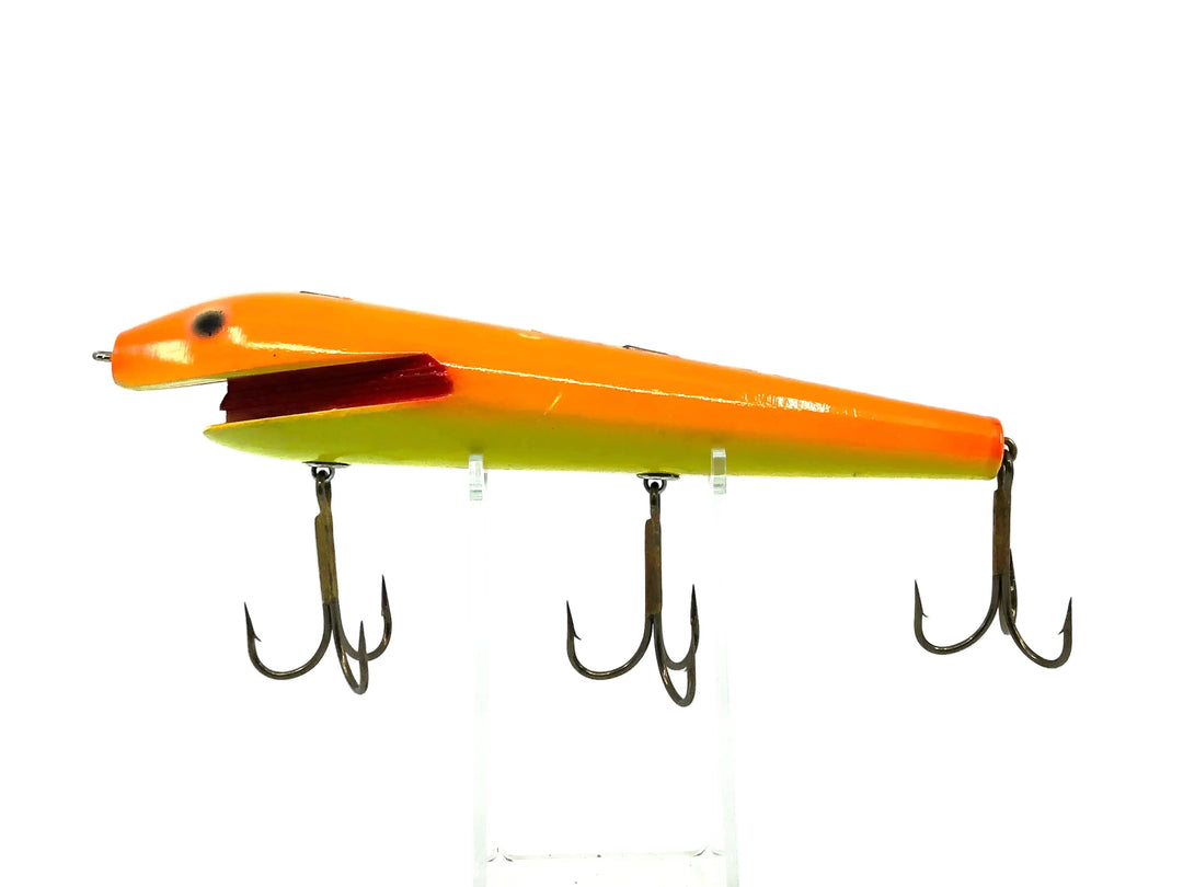 Fudally's Reef Hawg 8", Chartreuse/Orange Color