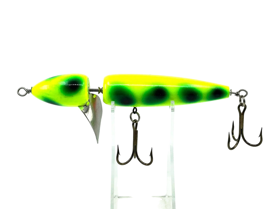 Slammer Tackle Thunderhead, Chartreuse/Black & Dark Green Spots Color
