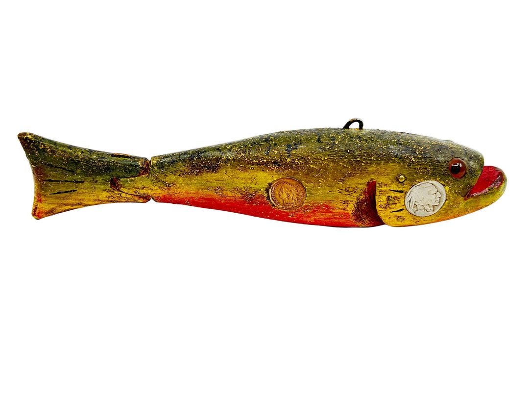 Duluth Fish Decoys - DFD - Trout (Dolly Varden) 10" - 1 Hinge/Joint - 4 Coins
